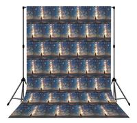 Starry Night Sky Deep Printed Photo Background, Seamless Matte Fabric for Shoots, Professional Studio Wall Banner