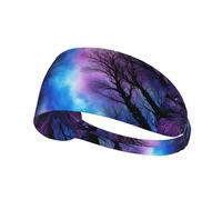 Starry Night Sky Deep Printing One-Pack Comfortable Elastic Exercise Headband Athletic Band 4.3 * 13.4in Soft And Breathable