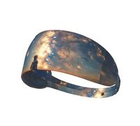 Starry Night Sky Deep Printing One-Pack Comfortable Elastic Exercise Headband Athletic Band 4.3 * 13.4in Soft And Breathable â€‹