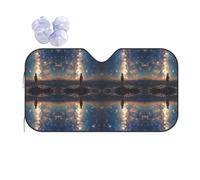 Starry Night Sky Deep Sun Shade - Folding Car Front Window Sunshade for Cars SUV Trucks,Max UV Blocking and Keep The Vehicle Cool