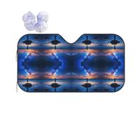 Starry Night Sky Deep Sun Shade - Folding Car Front Window Sunshade for Cars SUV Trucks,Max UV Blocking and Keep The Vehicle Cool