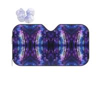 Starry Night Sky Deep Sun Shade - Folding Car Front Window Sunshade for Cars SUV Trucks,Max UV Blocking and Keep The Vehicle Cool