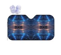 Starry Night Sky Deep Sun Shade - Folding Car Front Window Sunshade for Cars SUV Trucks,Max UV Blocking and Keep The Vehicle Cool