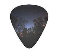 starry night sky Guitar Picks 12 Pack Set Guitar Gift for Bass Picks Acoustic Guitars Plectrums with Clear Storage Box