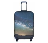 Starry Night Sky Outer Space Trolley Suitcase Protective Cover Is Suitable For Luggage Sizes Between 18-32 Inches, White, S
