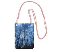 Starry Night Sky Print Crossbody Phone Bag For Women Men, Adjustable Strap Phone Purse, For Travel Shopping