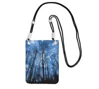 Starry Night Sky Print Crossbody Phone Bag For Women Men, Adjustable Strap Phone Purse, For Travel Shopping