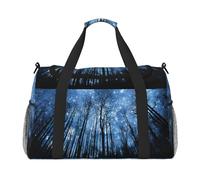 starry night sky Print Everyday Use Travel Duffle Bag Large Capacity Travel Bag Stylish Functional Bag, Black, One Size