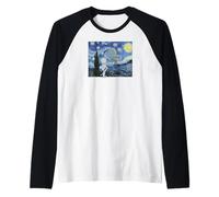 Starry Night Snoopy & Woodstock Balloon Raglan Baseball Tee