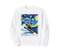 Starry Night Snowboarder Art Van Gogh Winter Sport Sweatshirt