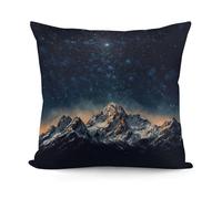 Starry Night The Mountains Decorative Pillow Covers, Throw Pillow Covers Soft for All Seasons, Pillowcases for Couch Living Room Sofa Bedroom 18x18 Inch