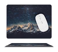 Starry Night The Mountains Mouse Pad,Premium-Textured Mouse Mat Design,Computer Mouse Mat,Stitched Edges, Water-Resistant, for Gamer, Office & Home,Square Mouse Pad,Spill-Resistant Surface, Durable Ma