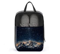 Starry Night The Mountains Shoe Bag Waterproof & Breathable Shoe Pouch for Travel, Portable Carry Case for Sports Sneakers, Gym, Vacation