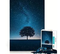 Starry Night Tree 1000 Piece Jigsaw Puzzles for Adults Teenagers Cognitive Toy Leisure Fun Pattern Assembly Festive Gift 38x52cm