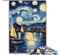 Starry Night Van Gogh JigsawPuzzle 2000 Pieces for Teenagers, Educational Games DIY Toys with Matching Poster And Trivia Sheet for Age 14+ (70x100cm)