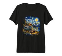 Starry Night Van Gogh Overlanding Rooftop Tent Camping Premium T-Shirt