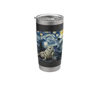 Starry Night Van Gogh Seal with Lighthouse Coast Stainless Steel Insulated Tumbler