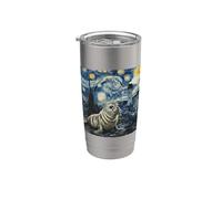 Starry Night Van Gogh Seal with Lighthouse Coast Stainless Steel Insulated Tumbler