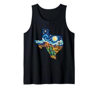 Starry Night Van Gogh Texas Desert Windmill Lone Star Pride Tank Top