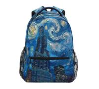 Starry Night Willis Tower in Chicago Kids Backpack for Boys Girls Student Big Backpacks for Elementary School Shoulder Bag Bookbag