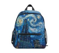 Starry Night Willis Tower in Chicago Toddler Backpack, Boy Backpack Preschool Bag Kindergarten Schoolbag Nursery Travel Bag for Girl