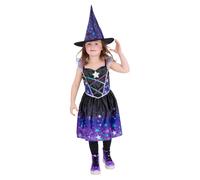 Starry Night Witch Costume Girls Halloween Witches Fancy Dress Outfit Toddler