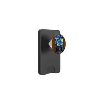 Starry Night with Black Cat PopSockets PopWallet for MagSafe