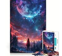 Starry Nights Embrace 1000 Piece Jigsaw Puzzles for Adults Teenagers Cognitive Toy Leisure Fun Pattern Assembly Festive Gift 50x75cm