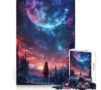 Starry Nights Embrace Jigsaw Puzzles for Adults 1000 Piece Enhance Recall Leisure Time Exact Edge Festival Gift 38x52cm