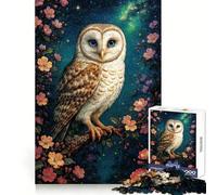 Starry Owl︰ Enchanted Forest Bloom 1000 Pieces Jigsaw Puzzles for Teenagers Mind Skill Toy Leisure Fun Design Assembly Elegant Gift 38x26cm