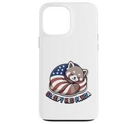 Starry Paws 4th July Patriotic Sleepy Red Panda Flag USA Case for iPhone 13 Pro Max