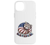 Starry Paws 4th July Patriotic Sleepy Red Panda Flag USA Case for iPhone 14 Plus