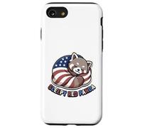 Starry Paws 4th July Patriotic Sleepy Red Panda Flag USA Case for iPhone SE (2020) / 7/8