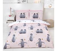 Rapport Home Starry Penguins Pink Duvet Set - Double, Pink