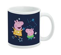 Starry Peppa Pig and George Ceramic Coffee Mug, Novelty Gift Mugs for Coffee, Tea and Hot Drinks, 11oz, White