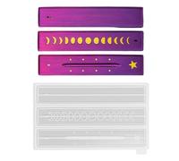 Starry Phase Silicone Incenses Line Board Mold for Edible Creations Sturdy 100g Lightweight Essential Silicone Phase Star Incenses Line Board Mold
