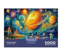 Starry Planet Landscape Jigsaw Puzzles 1000 Pieces for Adults, Magical Sky 1000 Piece Puzzle Educational Games Home Decoration Puzzle 70x50cm/1000pcs