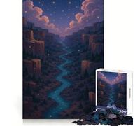 Starry River Canyon Landscape 1000 Piece Jigsaw Puzzles for Adults Teenagers Brain Game Mind Calm Exact Cut 50x75cm