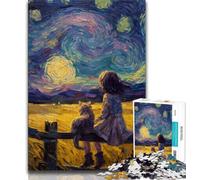 Starry Sky 1000 Piece Jigsaw Puzzles for Teenagers Gifts,Help The Brain Exercise Addictive Toys to Cultivate Patience Suitable for Couples 38x26cm