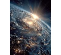 Starry Sky 5D DIY Diamond Art, Diamond Painting Kits for Adults Planet, 5D Full Drill Crystal Gem Kits for Beginners, Crystal Art Crafts Pictures for Adults, House Decor, Room Decor, 60x90cm 8-2635