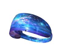 Starry Sky Beach Lovers Elastic Exercise Headband - Soft Sweat-Wicking Throw for Women