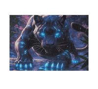 Starry Sky Black Panther 300 Piece Pack Classic Jigsaw Puzzle Fantastic Beasts Couple Puzzle Partners Ultra Difficult Wall Decor Easter New Year Gift Thick Paperboard 300 PCS