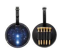 Starry Sky Black Printed Golf tee Storage Bag - Portable Design, Easy to Organize tee