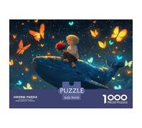 Starry Sky Blonde Boy-blue Whale Jigsaw Puzzle Waterproof 1000 Piece for Adults Gifts Challenging And Brainteasing Games