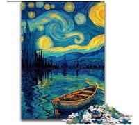 Starry Sky Boat 1000 Piece Jigsaw Puzzle for Adults Teens, Suitable for Ages 14 And Up Family Fun It Is Ideal As A Gift for The Whole Family (50x75cm)