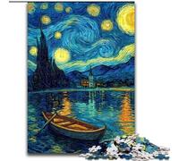 Starry Sky Boat Adult Jigsaws 1000 Piece, Learning Educational Toys Family Games Suitable for Desktop Decoration (size 50x75cm)