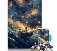 Starry Sky Boat Jigsaw Puzzles for Adults 1000 Piece Puzzle,for Educational Game Challenge Toy Unique Home Decor And Gifts (50x75cm)