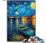 Starry Sky Boat Jigsaw Puzzles for Adults Teenagers Jigsaws Puzzle, for Age 14+ Game Wall Decoration Unique Gifts for Birthday And Christmas (70x100cm)