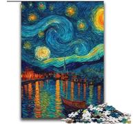 Starry Sky Boat Jigsaws Puzzles 2000 Pieces for Adults Gifts, Pattern Assembly Fun at Home Activities, Birthday Present,Travel Gifts (70x100cm)