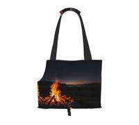 Starry Sky Bonfire Printed Portable Foldable pet Shoulder Bag, Suitable for Carrying Small Pets